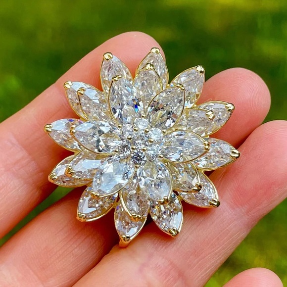 Zircon Snowflake Brooch Snowflake Brooch Snowflake Pin Pendant (HIGH-END) - Picture 6 of 6